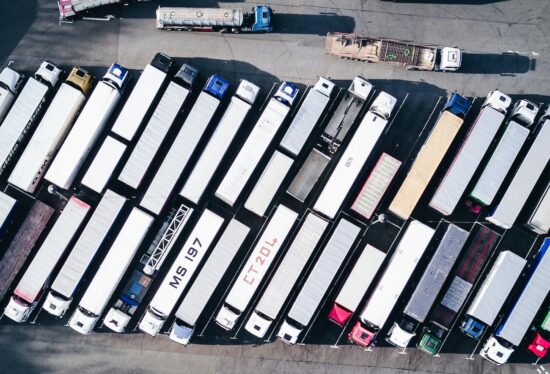 Truck parking layout and dimensions